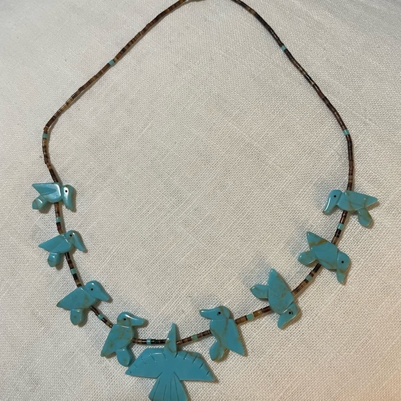 Turquoise Zuni Heishi necklace - Picture 8 of 8